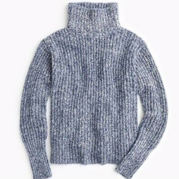 J. Crew Sweaters - J Crew Point Sur ribbed turtleneck sweater in marled blue